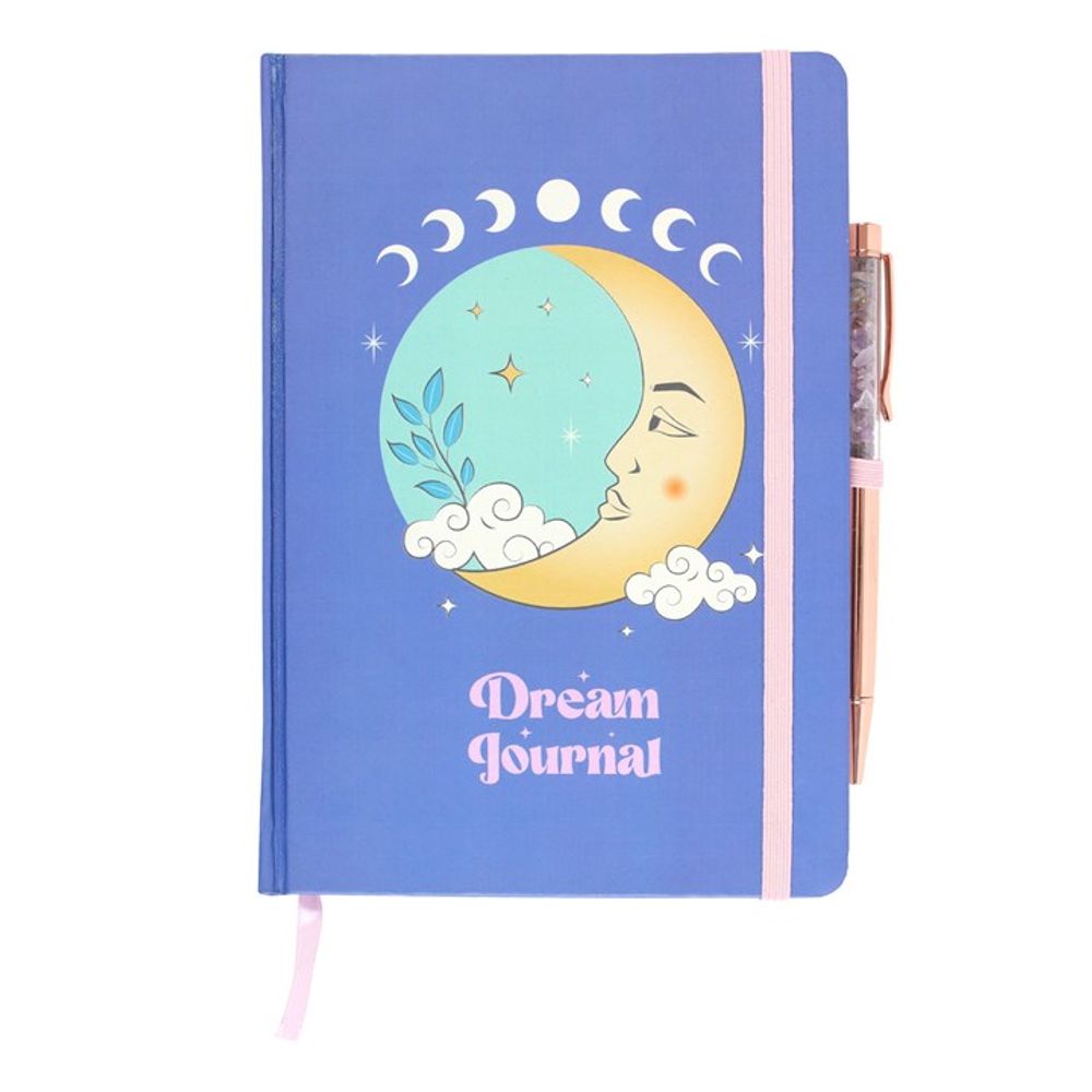 The Moon Dream Journal & Amethyst Crystal Pen Set