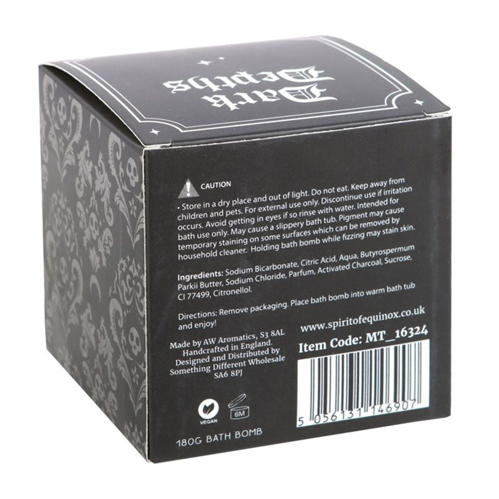 Dark Depths Natural Black Charcoal, Sea Salt & Moss Bath Bomb