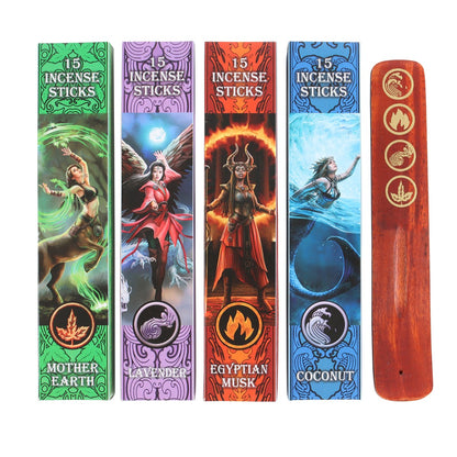 Elemental Incense Stick and Holder Gift Set