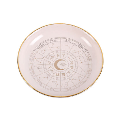 Cream Astrology Wheel Trinket Dish