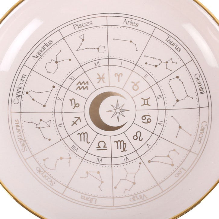 Cream Astrology Wheel Trinket Dish