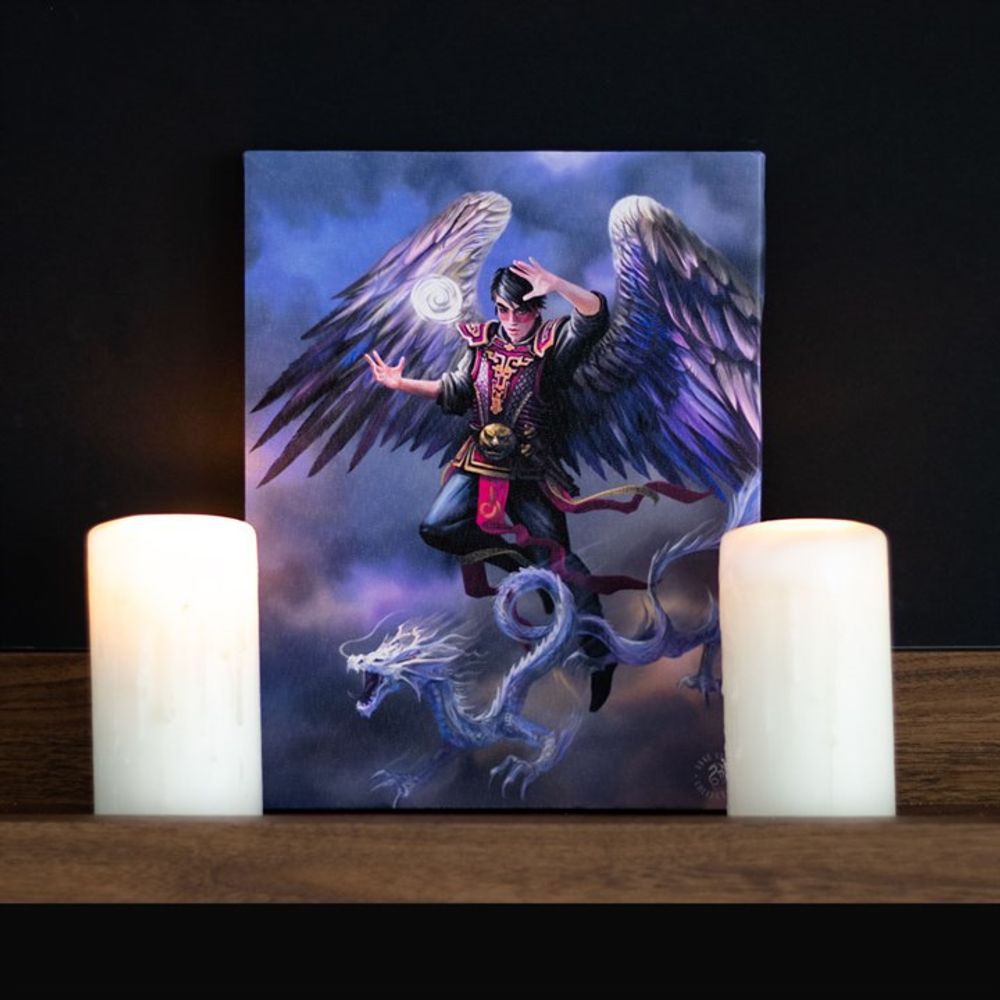 Air Element Wizard Canvas by Anne Stokes