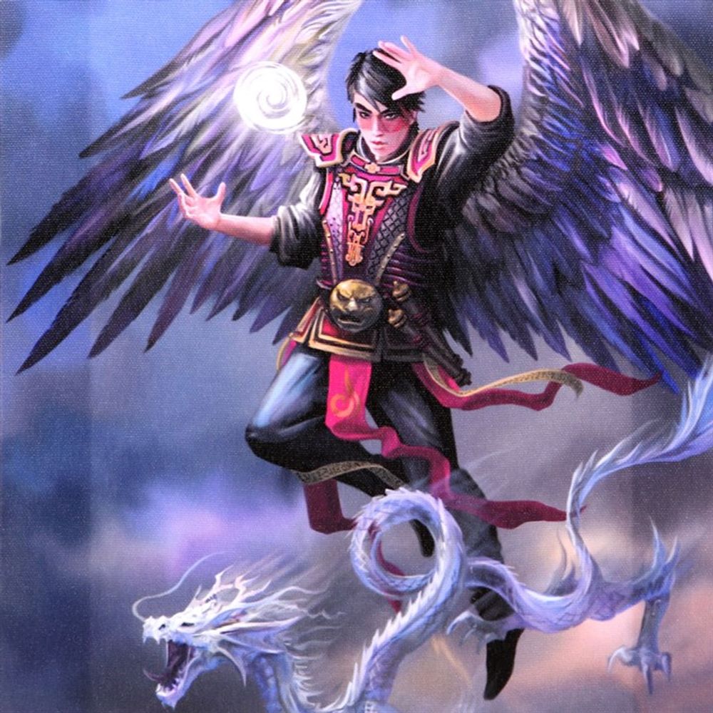 Air Element Wizard Canvas by Anne Stokes