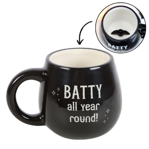 Batty All Year Round Rounded Peekaboo Mug