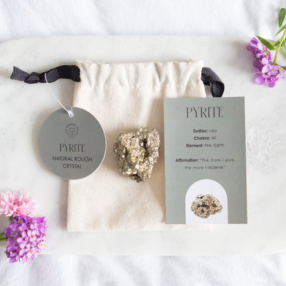 Pyrite Rough Cut Healing Crystal For Overcoming Fears