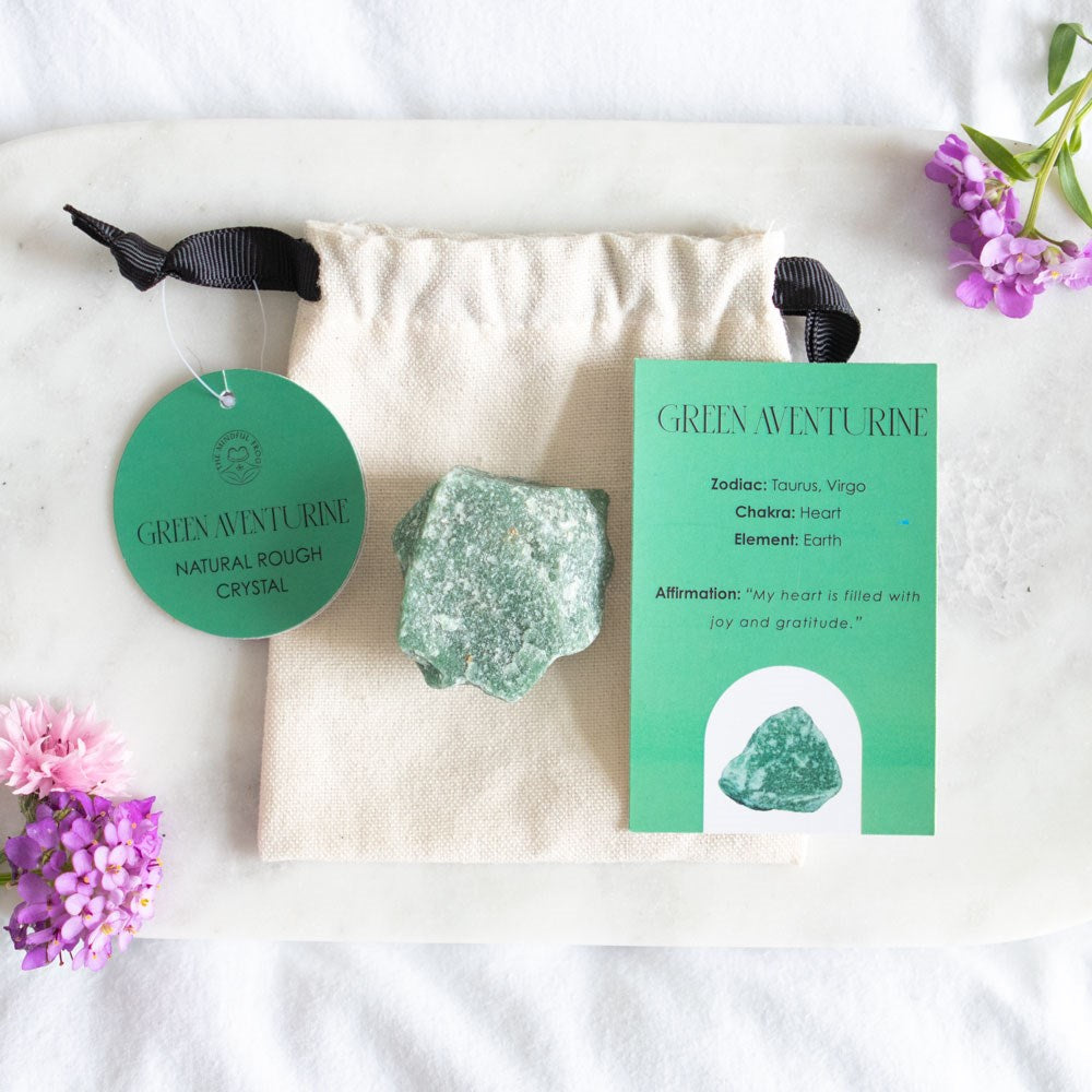 Green Aventurine Rough Cut Healing Crystal For Confidence