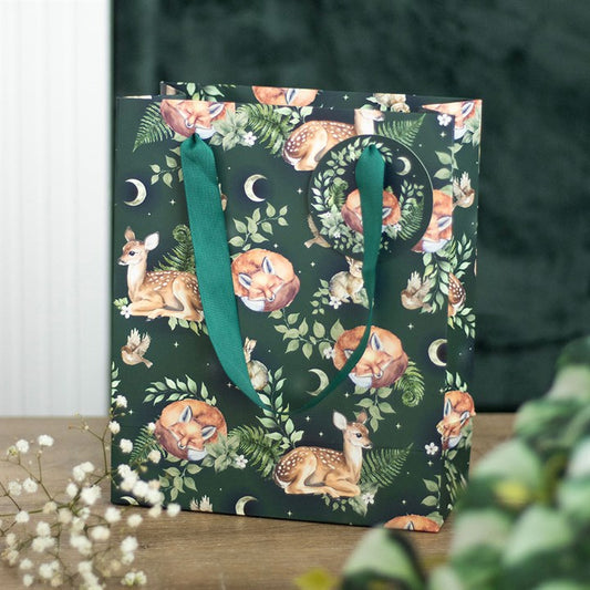Green Forest Print Gift Bag