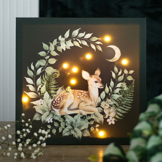 Fawn Illuminating Canvas Plaque