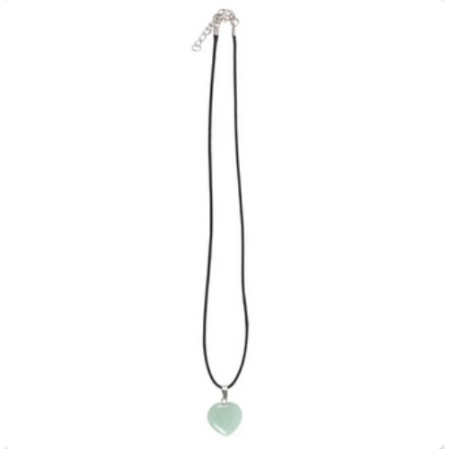 Green Aventurine Healing Crystal Heart Necklace