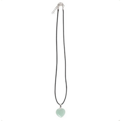 Green Aventurine Healing Crystal Heart Necklace