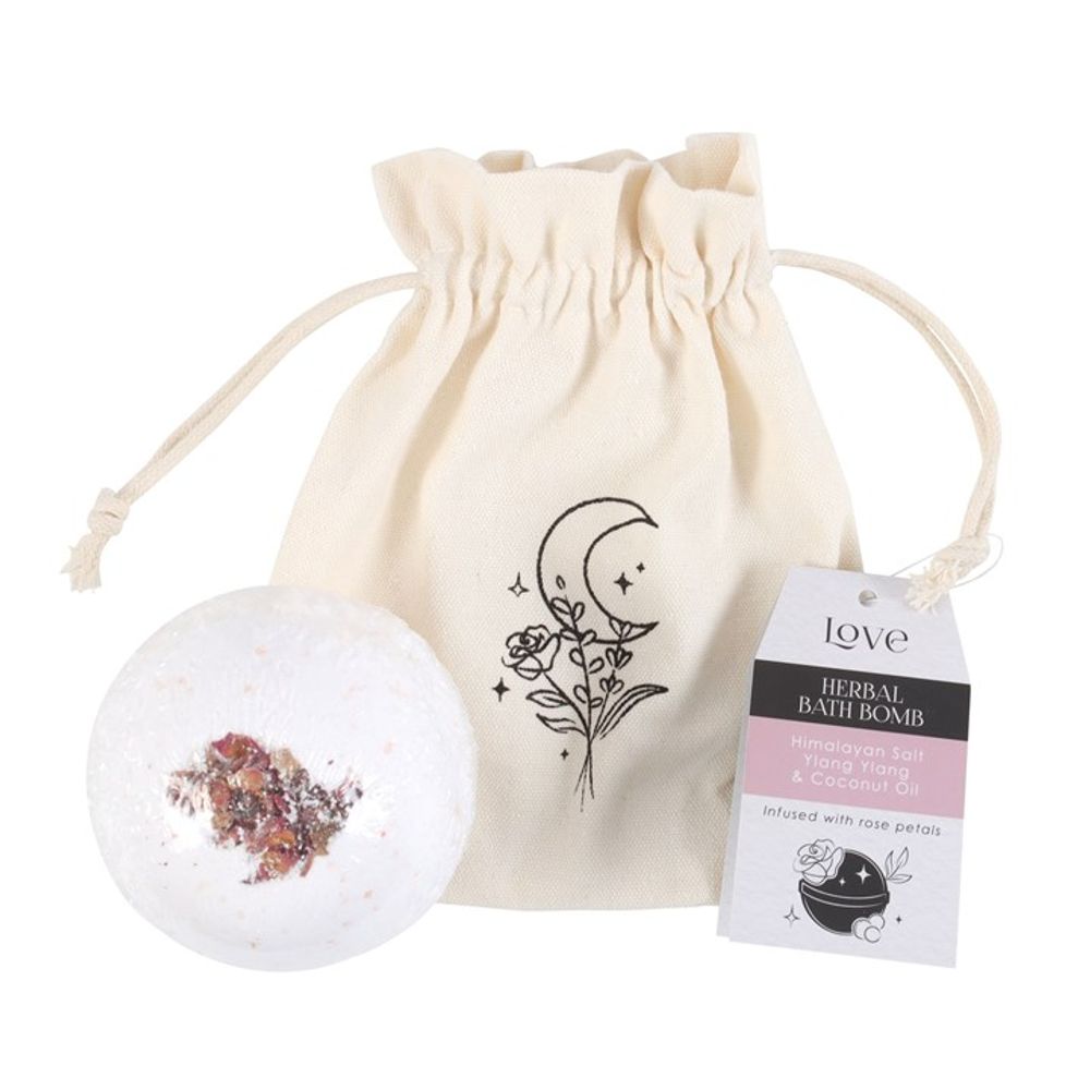 'Love' Natural Herbal Ylang Ylang & Rose Bath Bomb