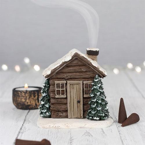 Snowy Forest Hovel Incense Cone Burner