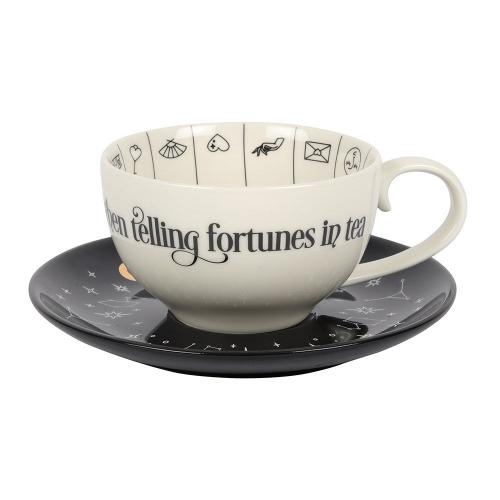 Fortune Telling Ceramic Teacup & Saucer