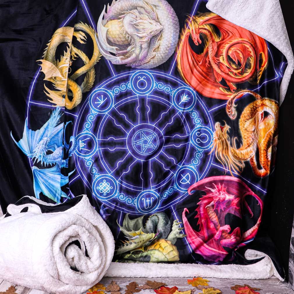 Dragons of the Sabbats Throw Blanket