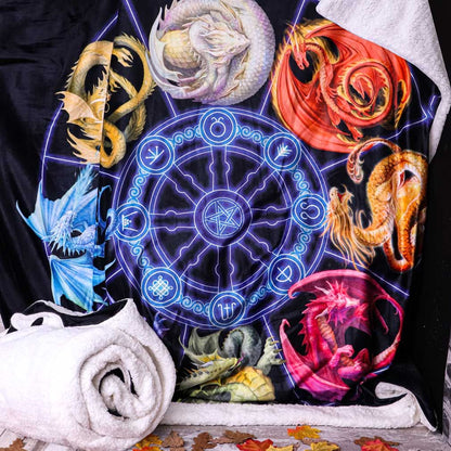 Dragons of the Sabbats Throw Blanket