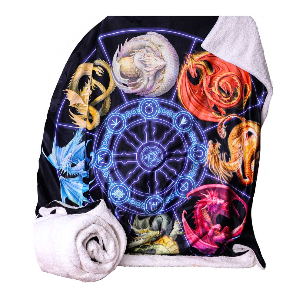 Dragons of the Sabbats Throw Blanket