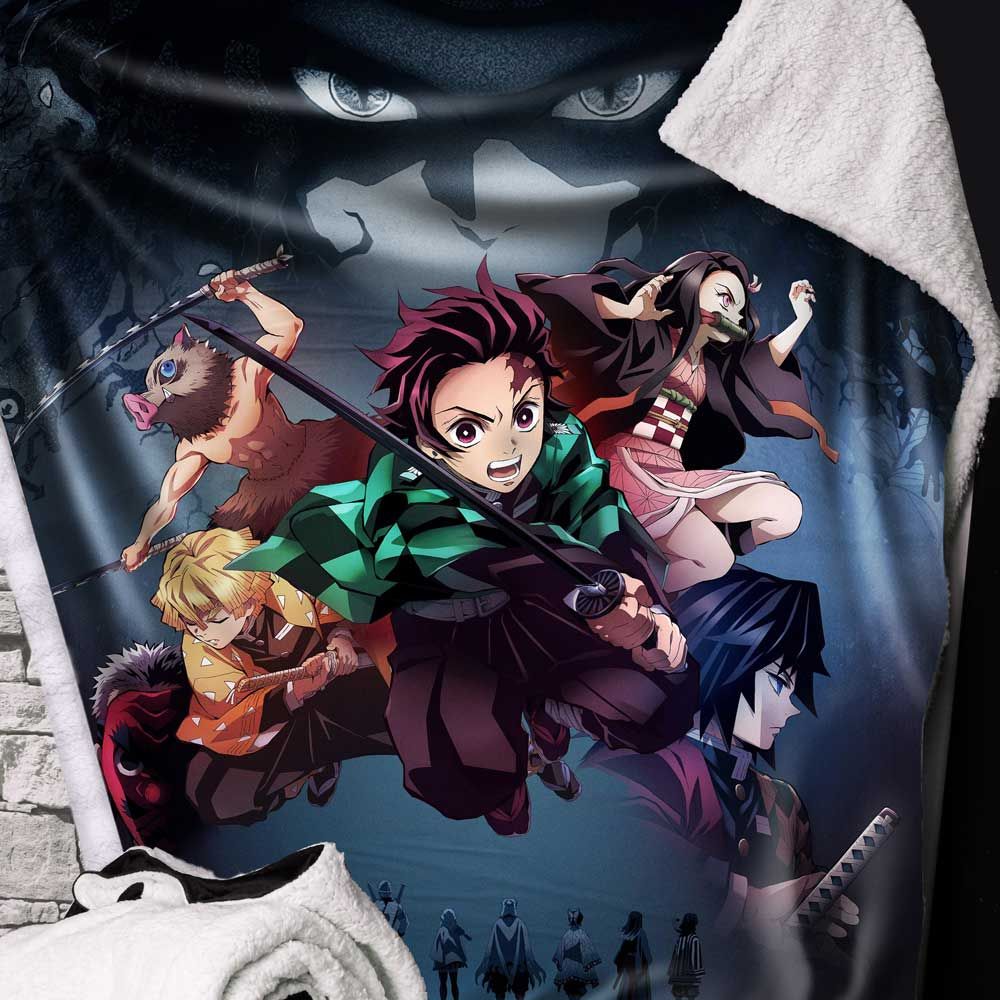 Demon Slayer Fleece Throw Blanket