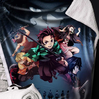 Demon Slayer Fleece Throw Blanket