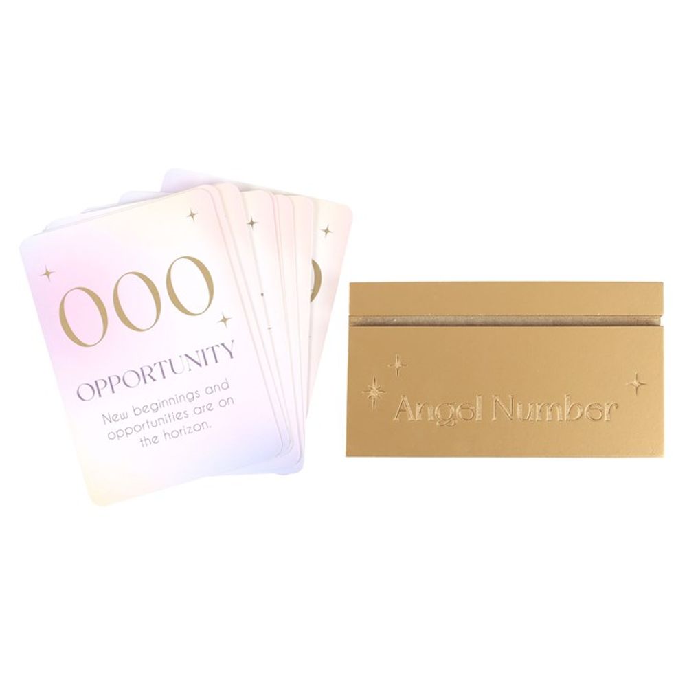 Angel Number Affirmation Cards and Stand Set