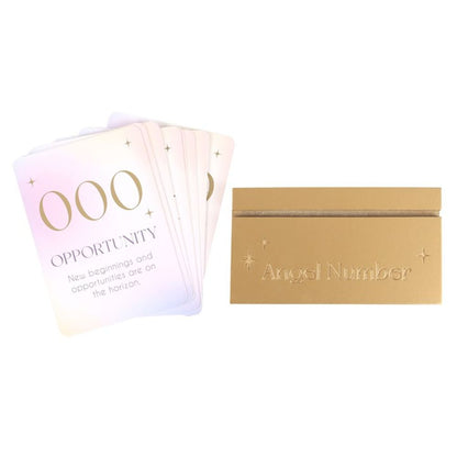 Angel Number Affirmation Cards and Stand Set