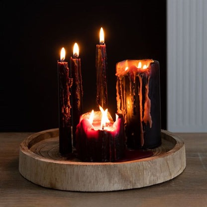 Three Wick Vampire Tears Bleeding Pillar Candle