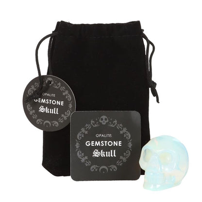 Opalite Gemstone Skull For Love, Hope & Generosity