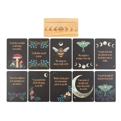 Dark Forest Affirmation Cards and Stand Set