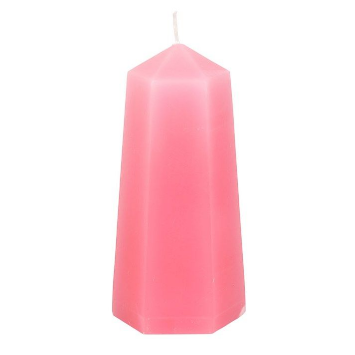Love Crystal Candle with Rough Rose Quartz
