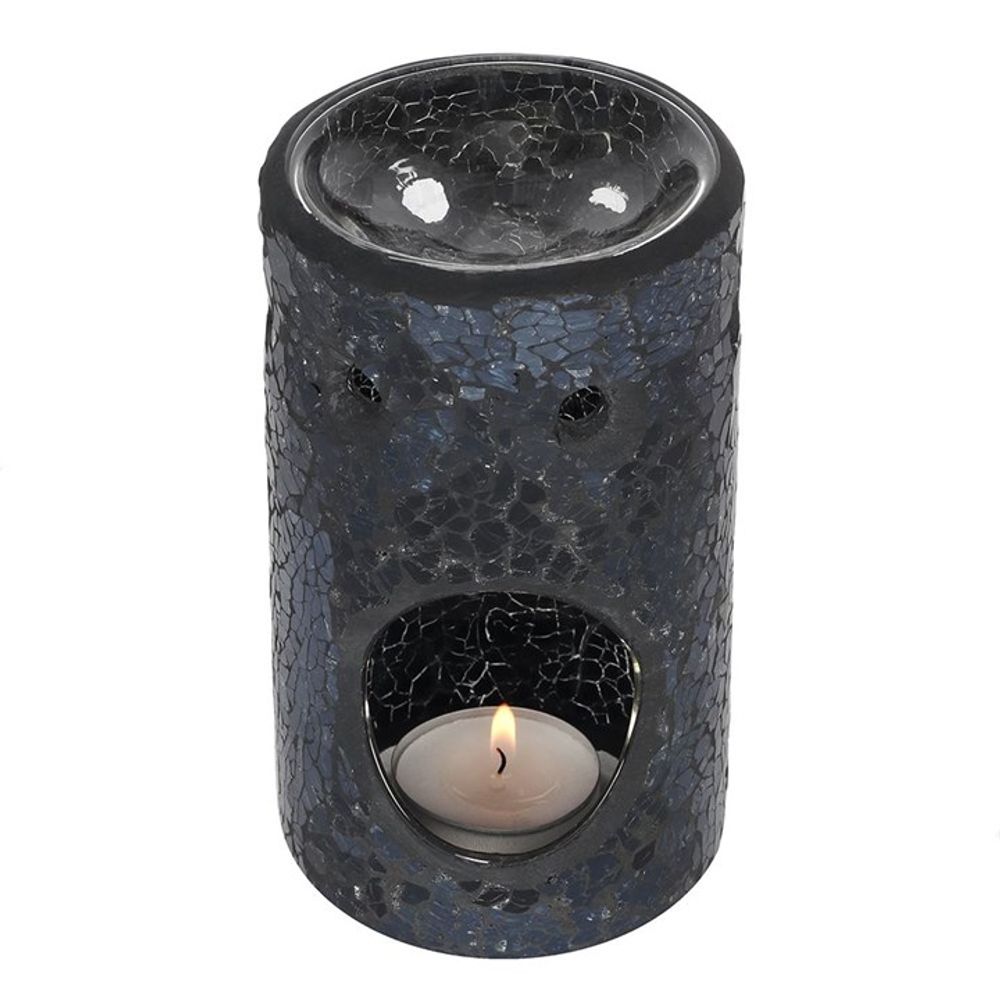 Black Cracked Mirror Pillar Oil & Wax Warmer