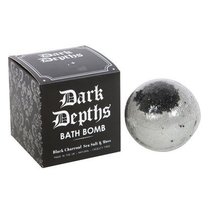 Dark Depths Natural Black Charcoal, Sea Salt & Moss Bath Bomb