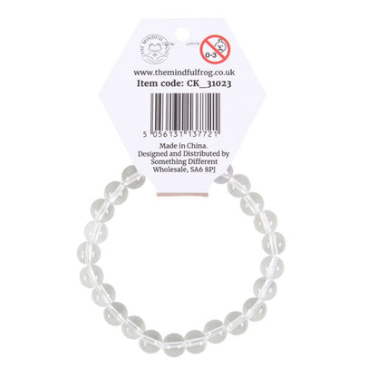 Crown Chakra Clear Quartz Natural Gemstone Bracelet