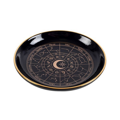 Black Astrology Wheel Trinket Dish