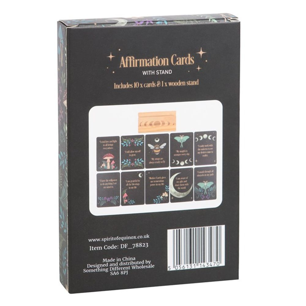 Dark Forest Affirmation Cards and Stand Set