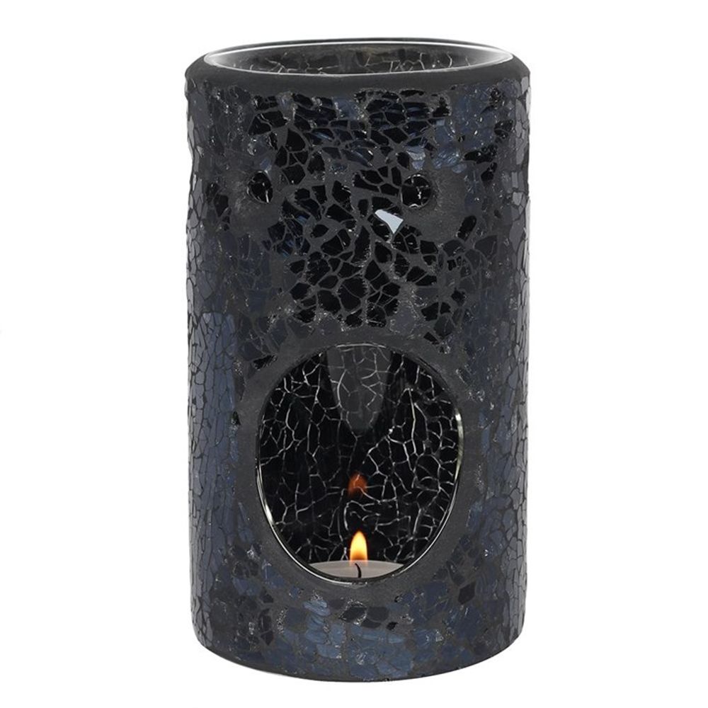 Black Cracked Mirror Pillar Oil & Wax Warmer