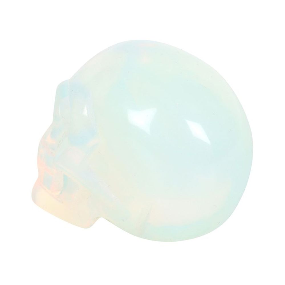 Opalite Gemstone Skull For Love, Hope & Generosity