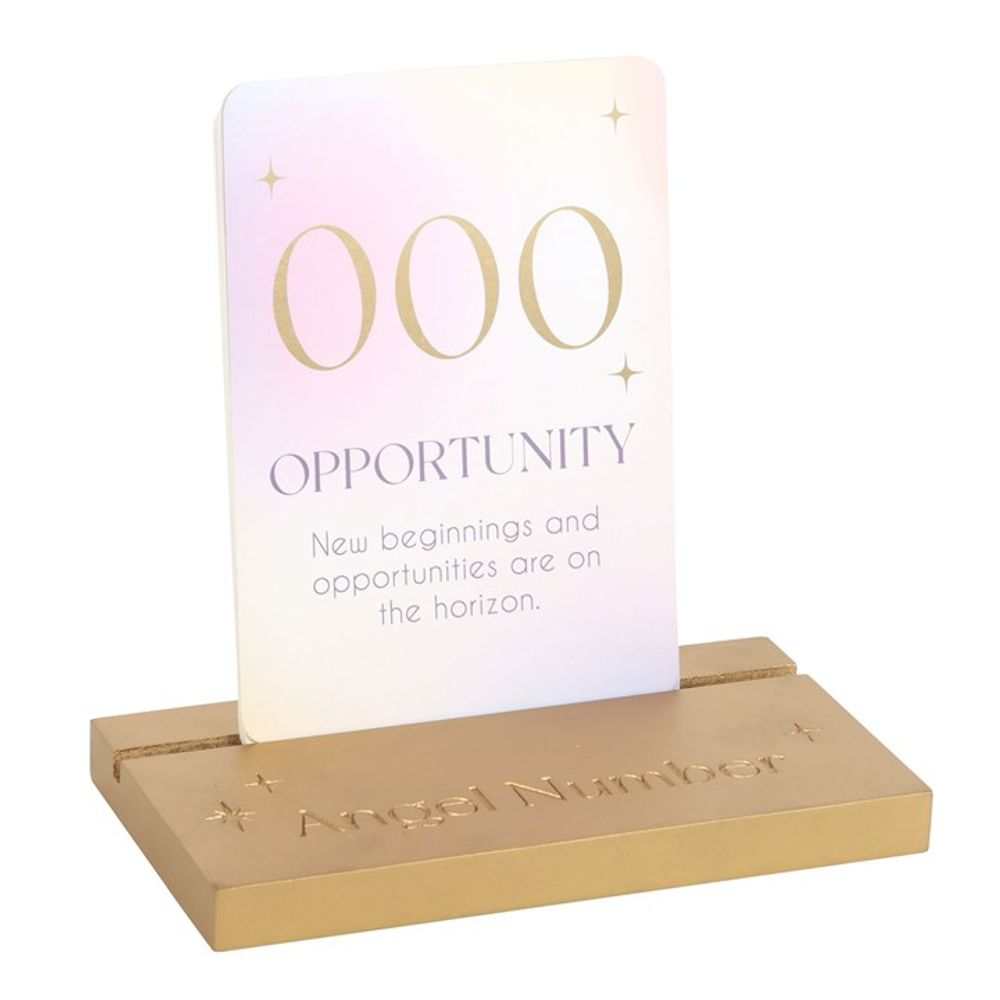 Angel Number Affirmation Cards and Stand Set