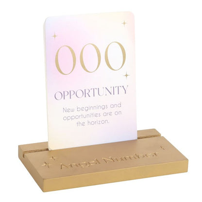 Angel Number Affirmation Cards and Stand Set